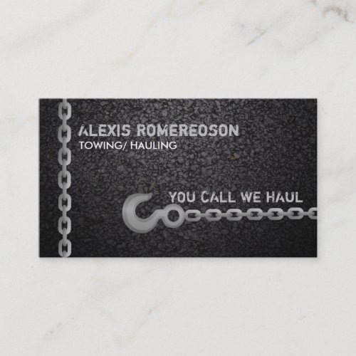 Towing Slogans Business Card