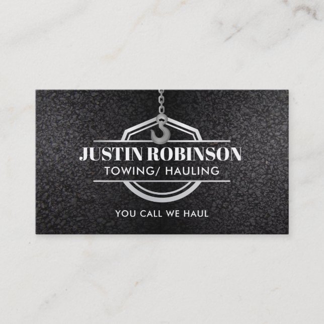 Towing Slogans Business Card (Front)