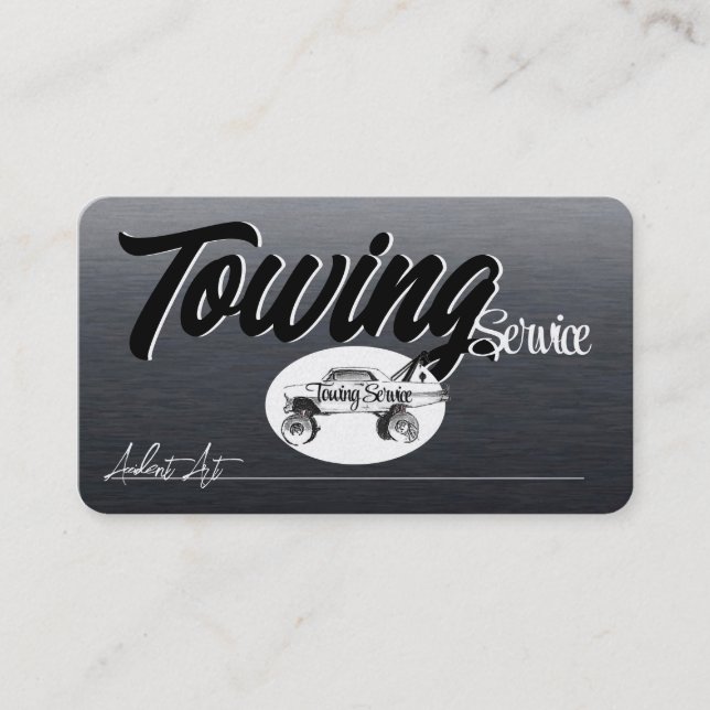 Towing Template Mighty, 3.5" x 2.5"   Business Car Card (Front)