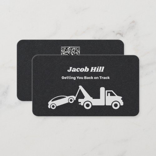 Towing Tow Rescue QR Business Card