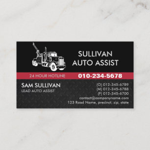 Towing Tow Truck Auto Assist Business Card