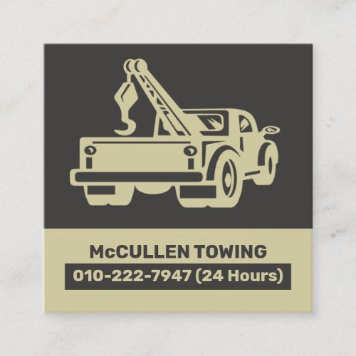 Towing Tow Truck Auto Assist Square Business Card