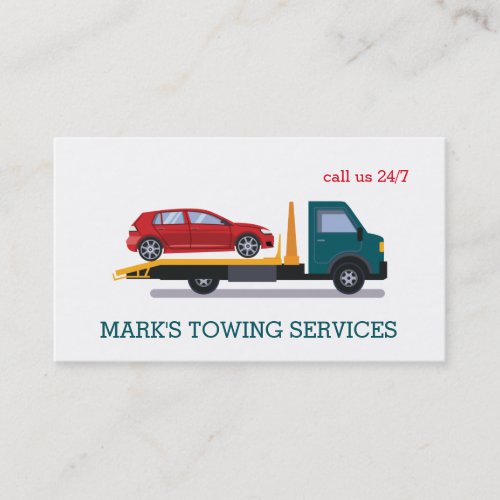 Towing Truck Business Card