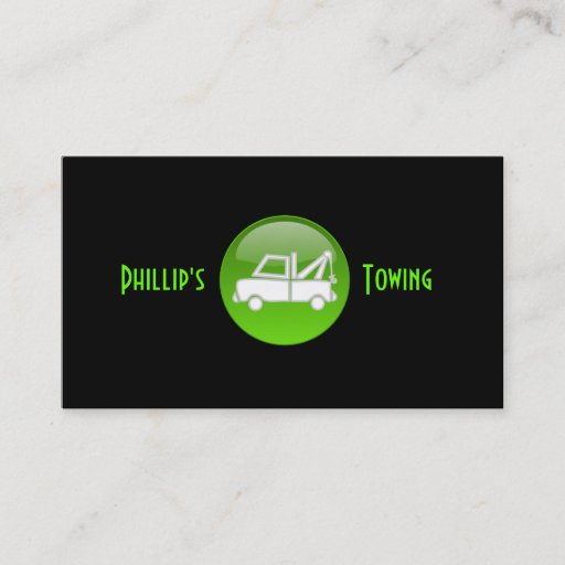 Customizable Towing Truck Business Card