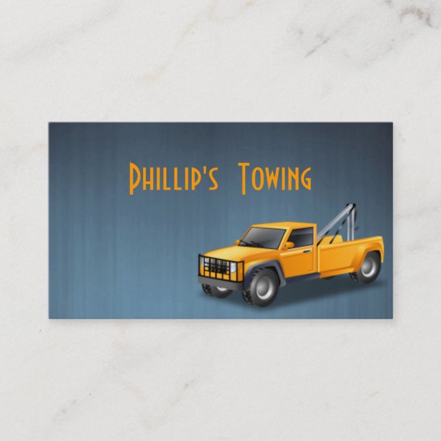 Towing Truck Business Card (Front)