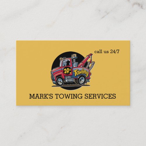 Towing Truck Business Card