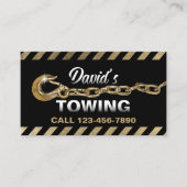 Towing Truck Car Gold Tow Chain Hauling Service Business Card | Zazzle