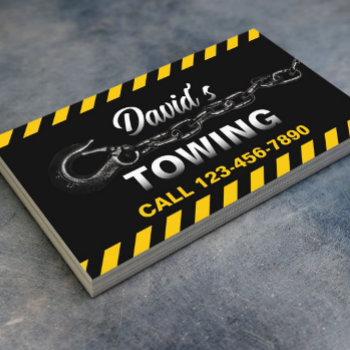Towing Truck Car Hauling Service Business Card by cardfactory at Zazzle