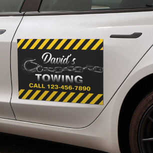 Towing Truck Car Hauling Service Car Magnet