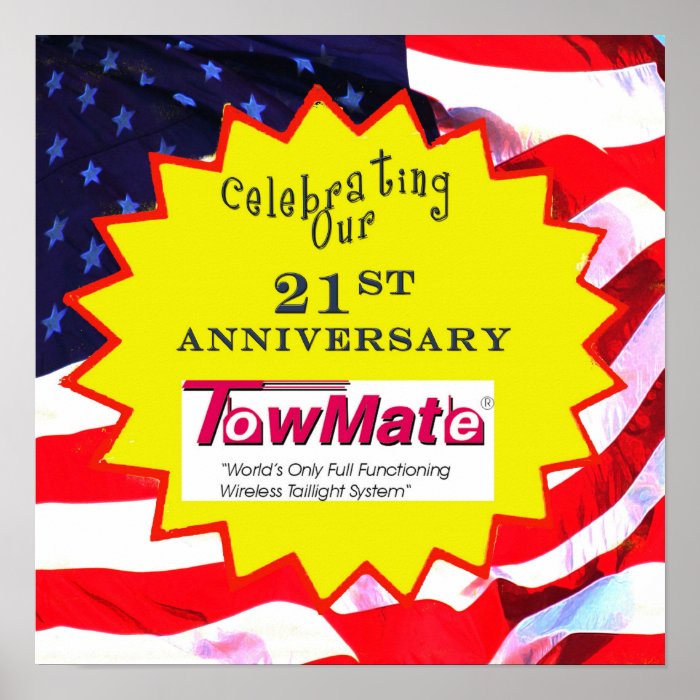 TowMate 21st Anniversary Promotional Products Print