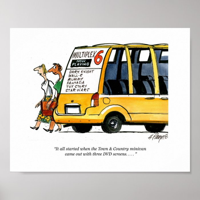 Town and Country Minivan Multiplex Print