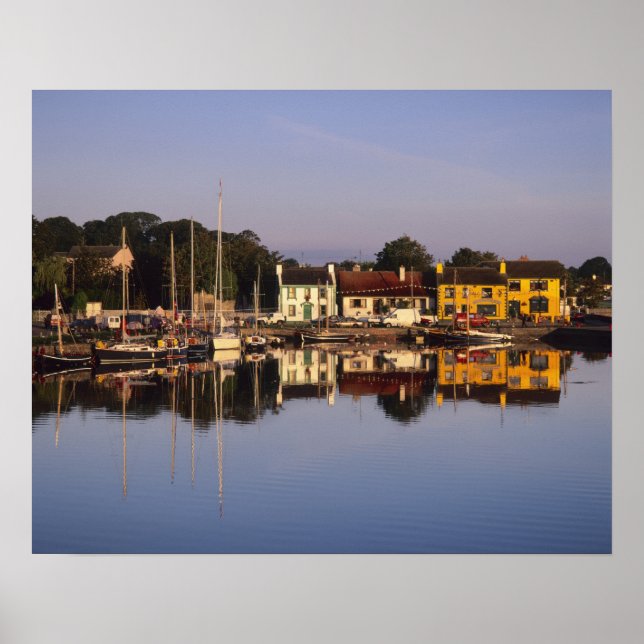 Town and harbor, Kinvarra, County Galway, Poster (Front)