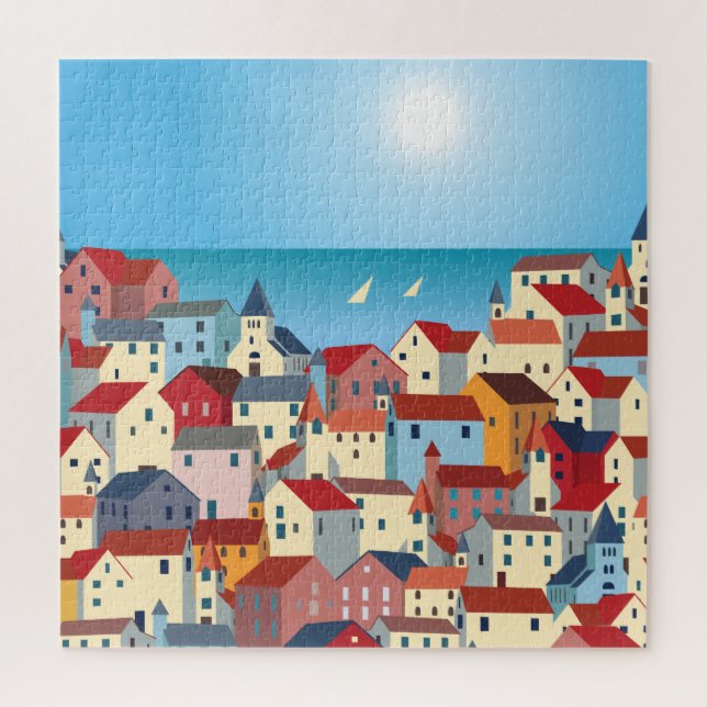 Town by the Sea Jigsaw Puzzle (Vertical)