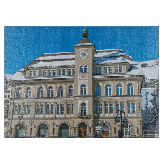 Town Hall in St Moritz Cutting Board (Front)