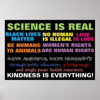 Town Hall Protest March Sign Human Rights