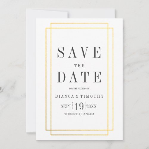 Town Hall Typography Save the Date
