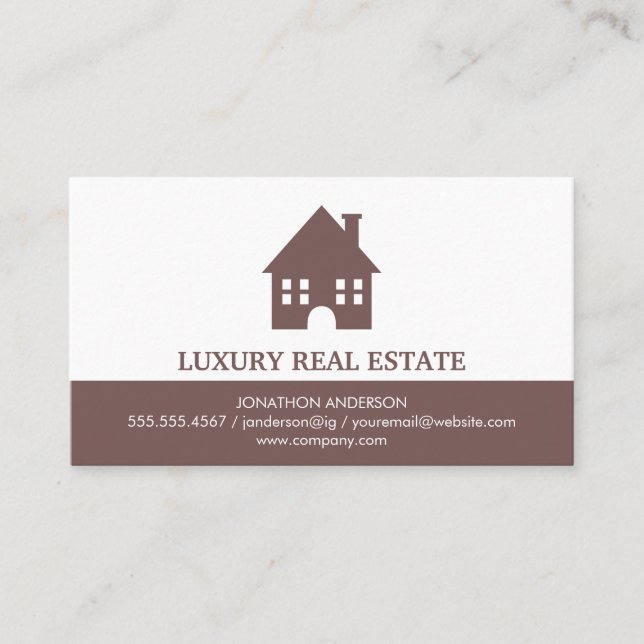 Town Home Icon Real Estate Agent Business Card (Front)
