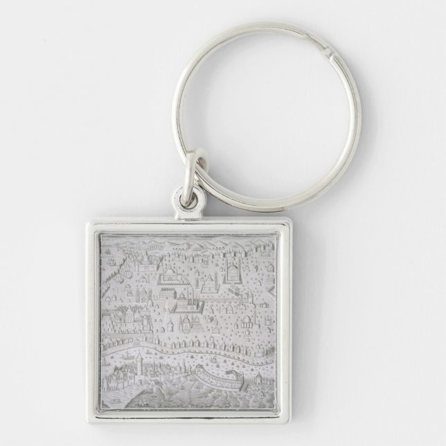 Town map of Constantinople, Turkey, c.1650 (engrav Keychain (Front)