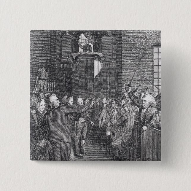 Town Meeting from M'Fingal', by John Trumball Pinback Button (Front)