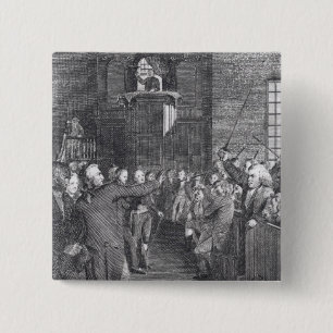 Town Meeting from M'Fingal', by John Trumball Pinback Button