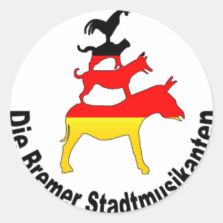 Town Musicians of Bremen Classic Round Sticker