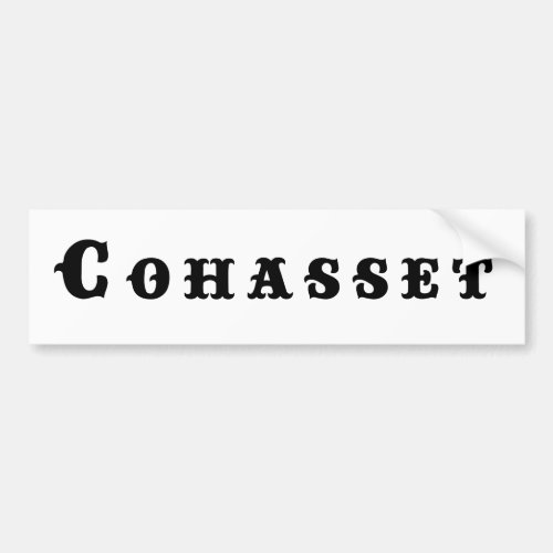Town of Cohasset Massachusetts Bumper Sticker