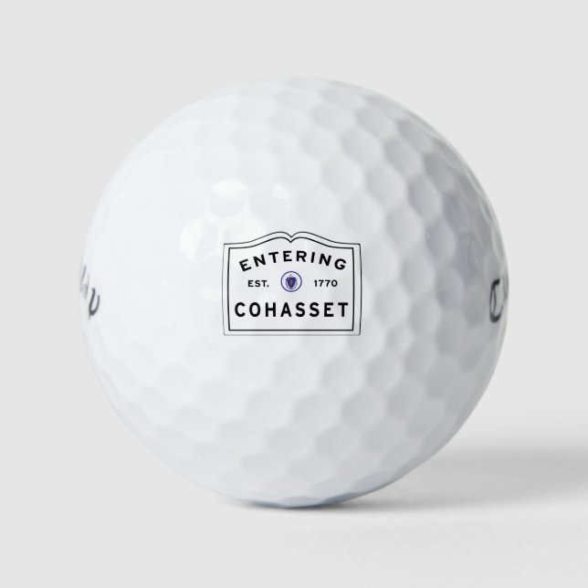 Town of Cohasset Massachusetts Golf Balls (Front)