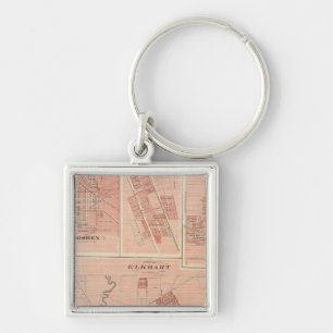 Town of Elkhart, Elkhart Co with Goshen Keychain