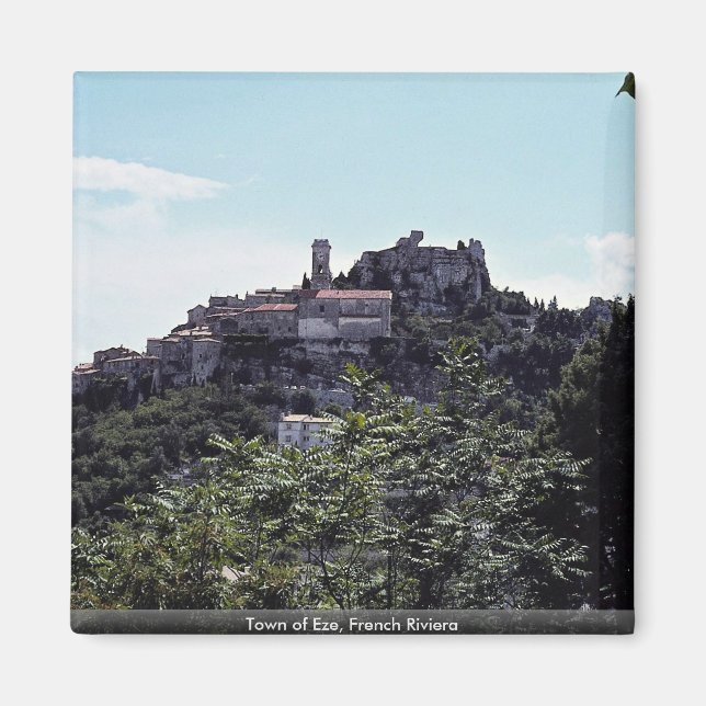 Town of Eze, French Riviera Magnet (Front)