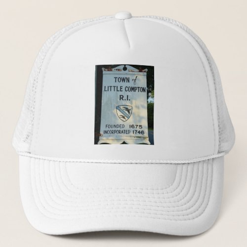 Town of Little Compton Rhode Island sign Trucker Hat