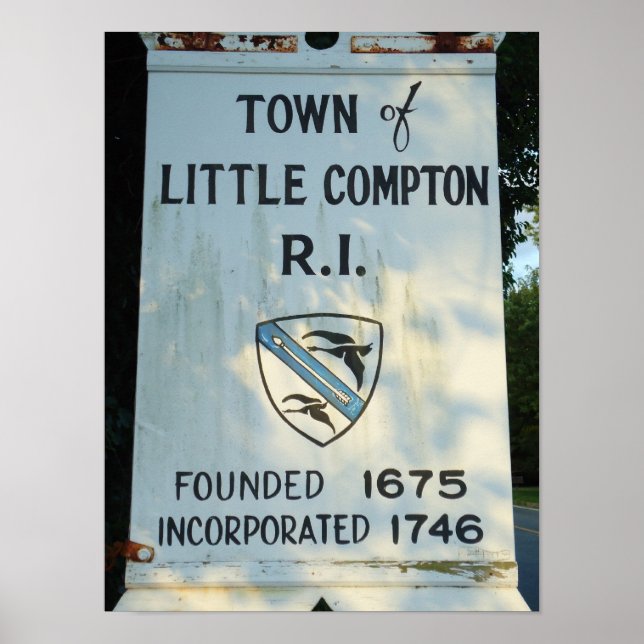 Town of Little Compton, RI sign Poster (Front)