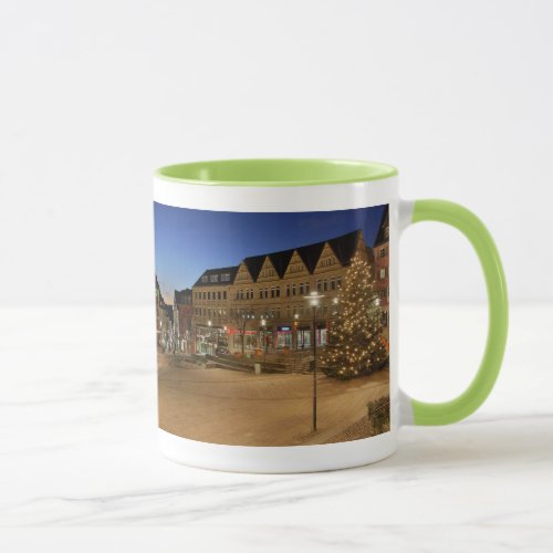 Town of Siegen Marktplatz at the blue hour Mug