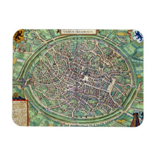 Town Plan of Bruges, from 'Civitates Orbis Terraru Magnet