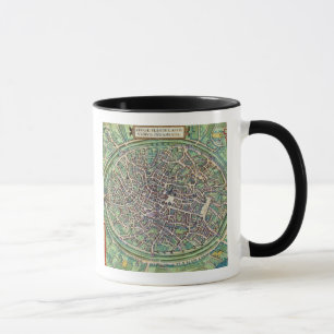 Town Plan of Bruges, from 'Civitates Orbis Terraru Mug