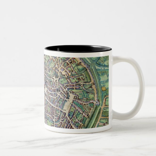 Town Plan of Bruges, from 'Civitates Orbis Terraru Two-Tone Coffee Mug (Right)