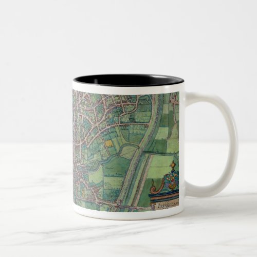 Town Plan of Brussels from Civitates Orbis Terra Two_Tone Coffee Mug