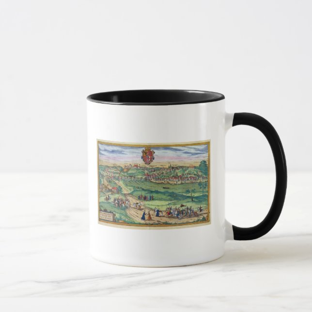 Town Plan of Grodno, from 'Civitates Orbis Terraru Mug (Right)