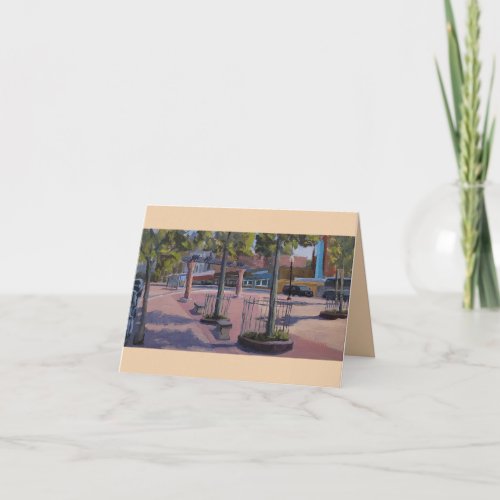 Town Plaza Art Note Card