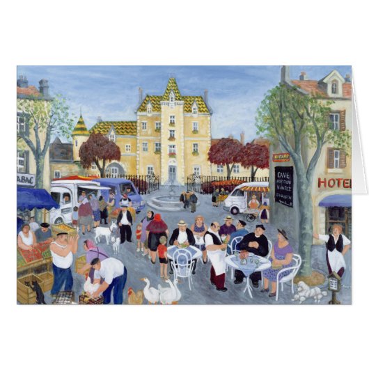 Town Square in Burgundy Cards (Front Horizontal)