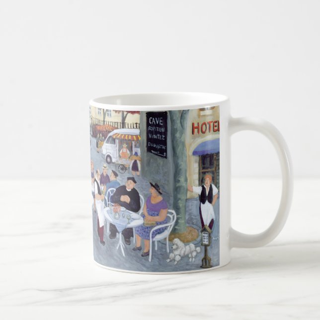 Town Square in Burgundy Coffee Mug (Right)