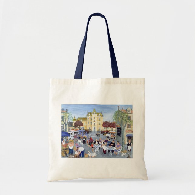 Town Square in Burgundy Tote Bag (Front)