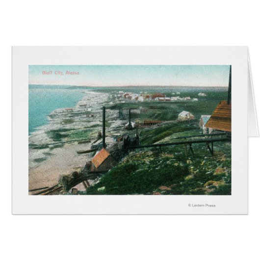 Town View and WaterfrontBluff City, AK Cards (Front Horizontal)