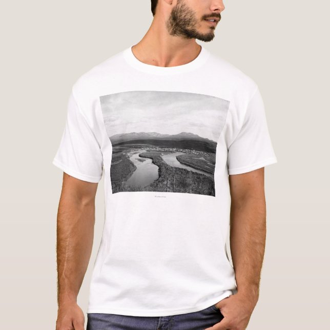 Town View of Iditarod, Alaska Photograph T-Shirt (Front)