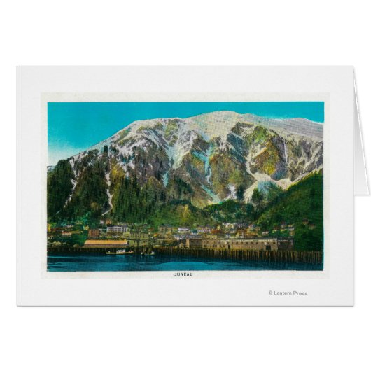Town View of Juneau, AlaskaJuneau, AK Cards (Front Horizontal)