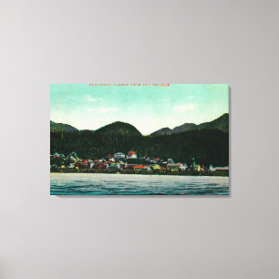 Town View of Ketchikan, Alaska from Steamer Canvas Print