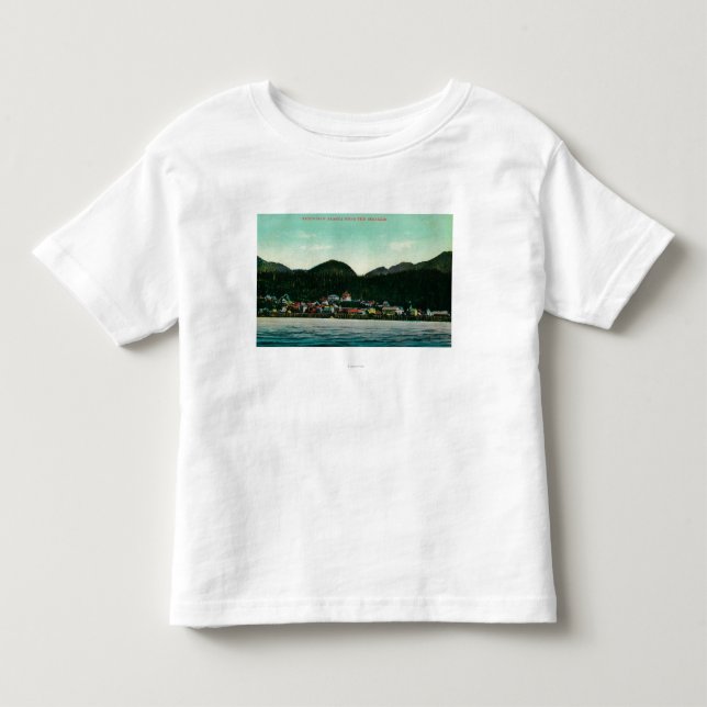Town View of Ketchikan, Alaska from Steamer Toddler T-shirt (Front)