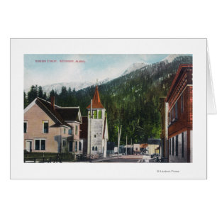 Town View of Mission StreetKetchikan, AK Cards