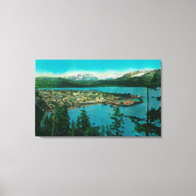 Town View of Seward, AlaskaSeward, AK Canvas Print (Front)