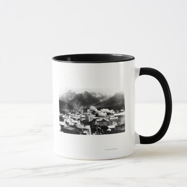 Town View of Sitka, Alaska with Pyramid Mug (Right)