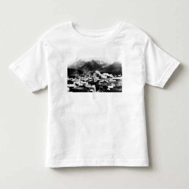 Town View of Sitka, Alaska with Pyramid Toddler T-shirt (Front)